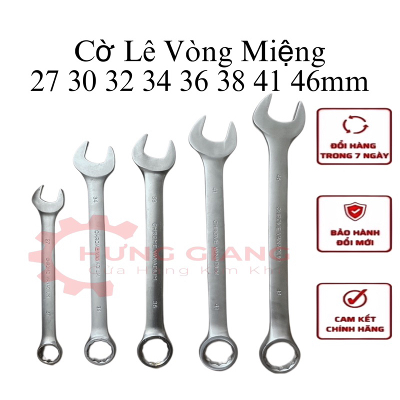 Cờ Lê Vòng Miệng Các Số 27 30 32 34 36 38 41 46mm