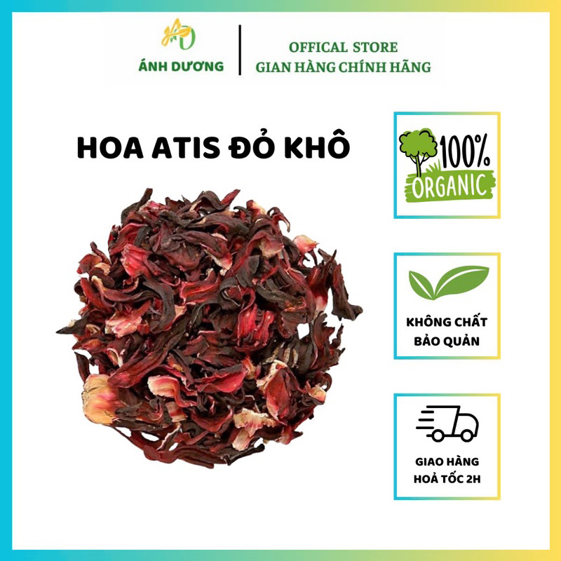 Hoa Atiso Đỏ Khô | Hoa Bụp Giấm | Hoa Hibiscus Dùng Để Pha Trà, Trưng Yến, Màu Thực Phẩm