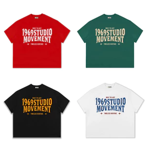 Áo Thun Boxy In 1969STUDIO MOVEMENT Unisex Nam Nữ - BX03