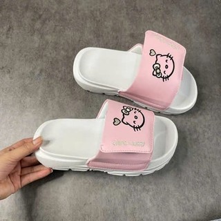 [ TẶNG VỚ ] Dép Quai Dán Xé Nữ Rabbit x Kitty Thêu Nổi Đế Cao Trendy , Đế Cao 4cm, Dép nữ OWC