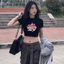 Áo Croptop Tay Ngắn TUANLECLOTHING In Hình Ngôi Sao Nổi Nhẹ Cổ Tròn Màu Trắng