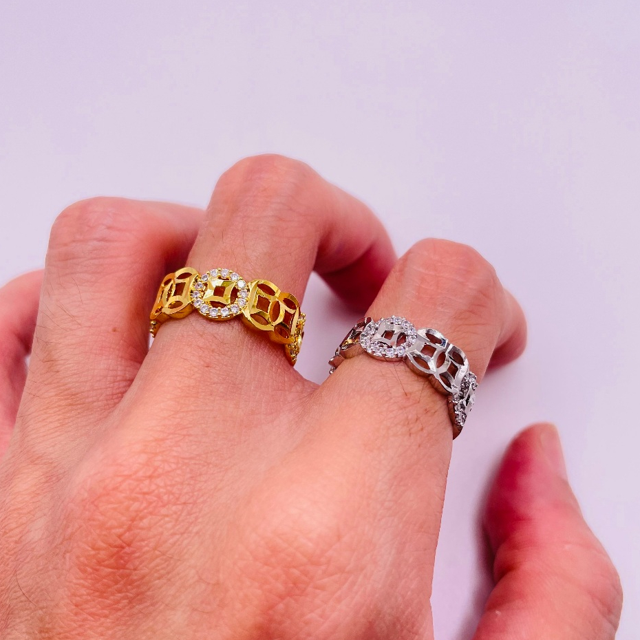 Women's Titanium Steel Feng Shui Ring by trangsucmoiluatuoi.RIN