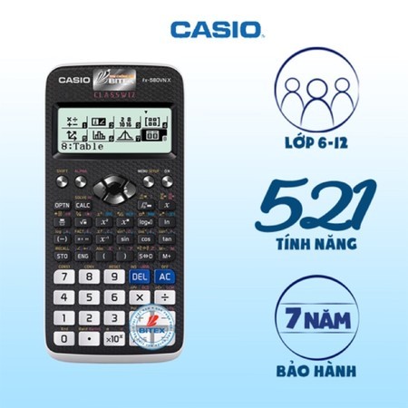 máy tính casio 580, Thích hợp cho học sinh trung học cơ sở và trung học cơ sở, giá rẻ, có thể sử dụng tiếng Việt