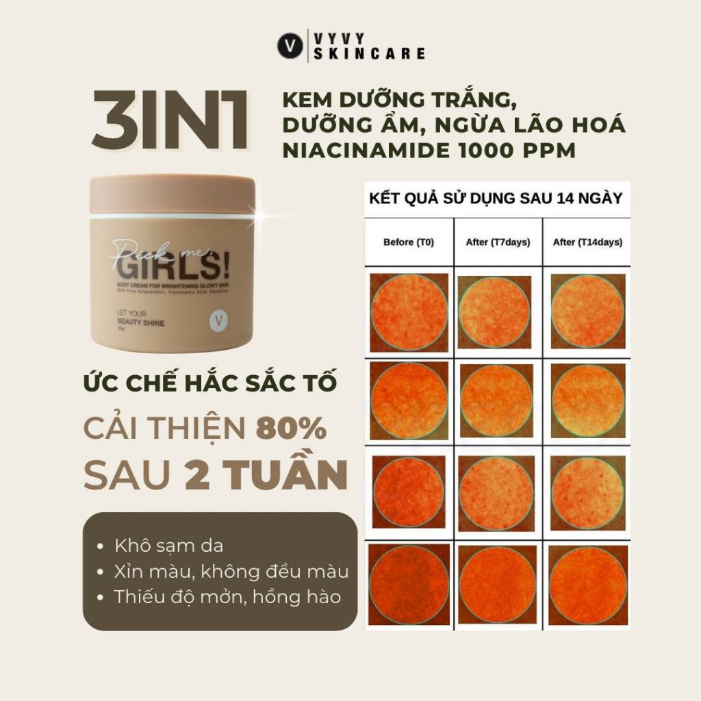 Ảnh Bộ chăm sóc da body tẩy tế bào chết và dưỡng da mềm mịn trắng hồng đều màu vyvyhaircare V 820gr 2