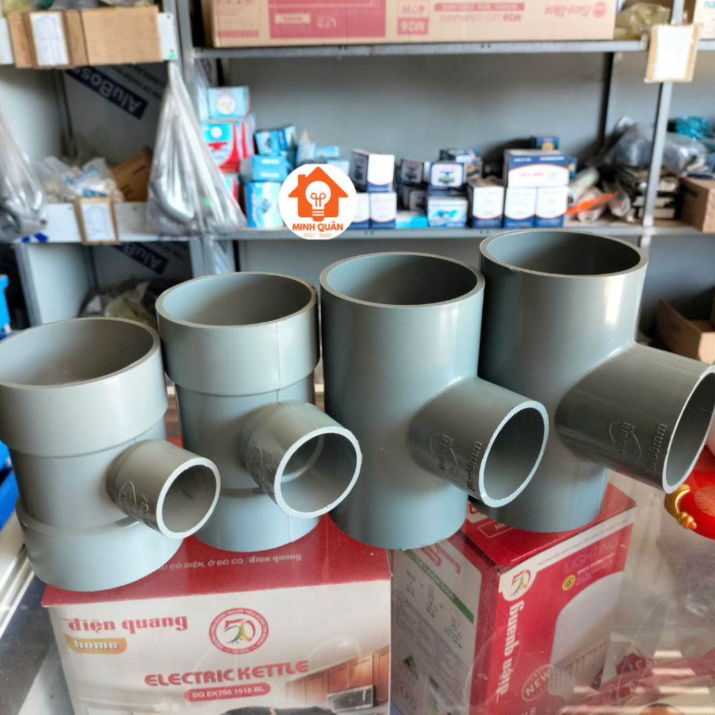 Tê giảm nhựa nối ống nước, Tê giảm nhựa PVC phi 76/34, 76/42, 76/49, 76 ...