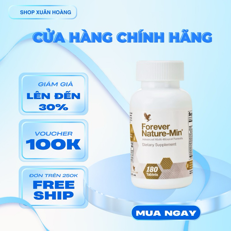 Viên Khoáng Chất 037Flp Lô Hội. Nature-Min – Bổ Sung Khoáng Chất, Hỗ Trợ Xương Răng – 180 Viên