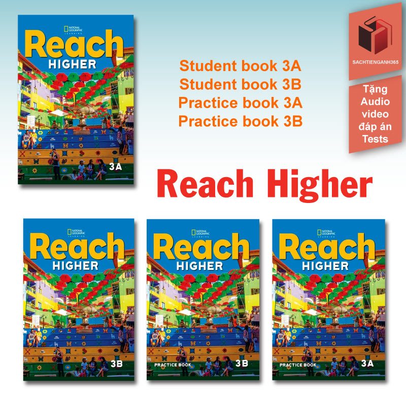 Sách - Reach Higher - Level 3 - bản in màu tặng kèm đáp án, video ...