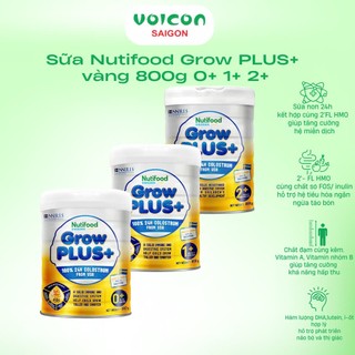 Sữa bột Nutifood Grow Plus+ Vàng (Sữa non) Tăng cường hệ miễn dịch cho bé Lon 800g