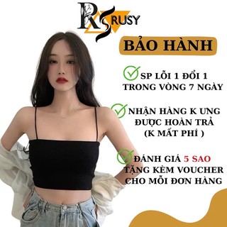 Áo Hai Dây Croptop Rusy Thun Gân Ôm Body Co Giãn Tốt Tôn Vòng Eo Phong Cách Năng Động Quyến Rũ 2SSB