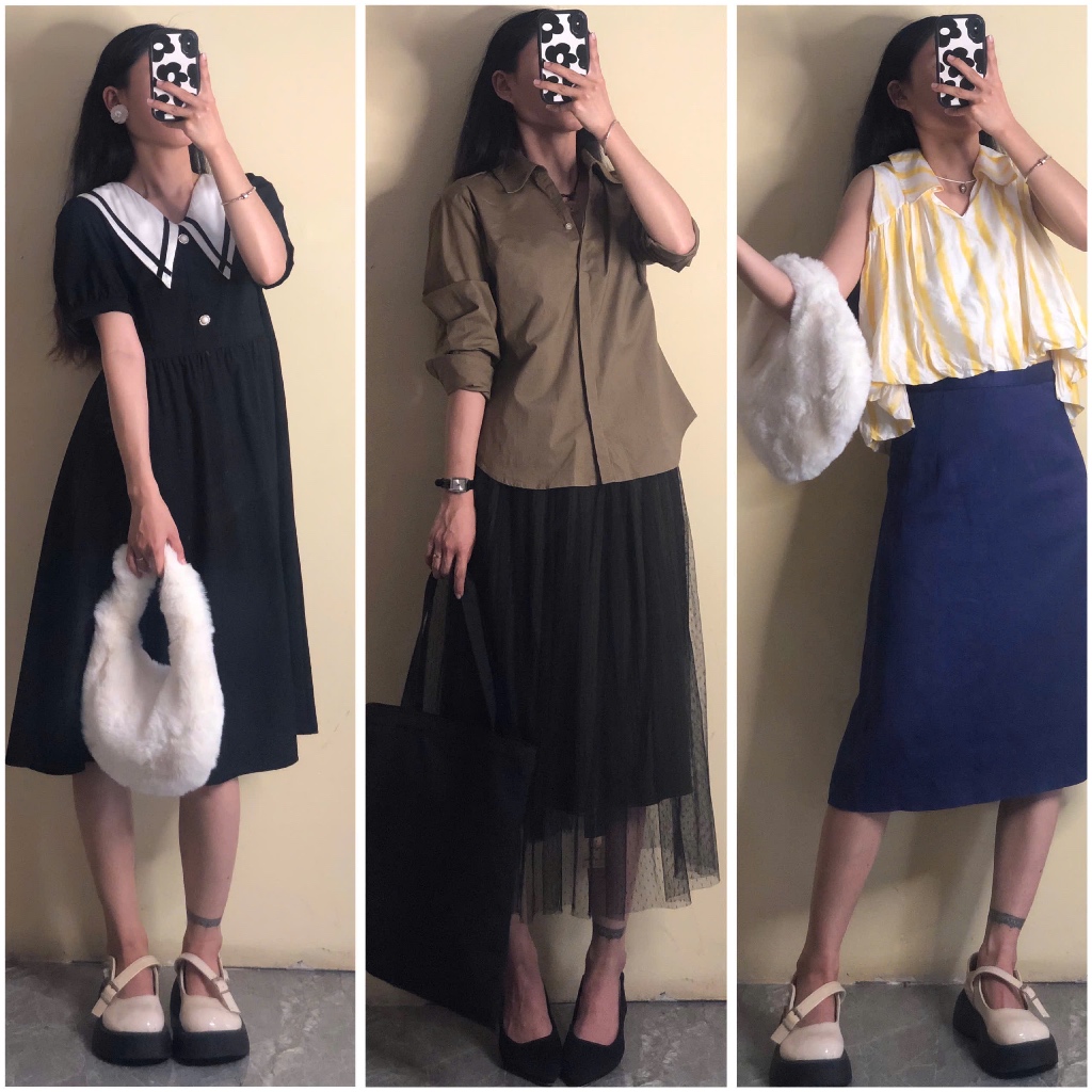 [Demo ảnh bìa / APRIL6 CLOTHING] Set đầm váy vintage phong cách cổ điển dáng dài, tiểu thư đồng quê 2hand