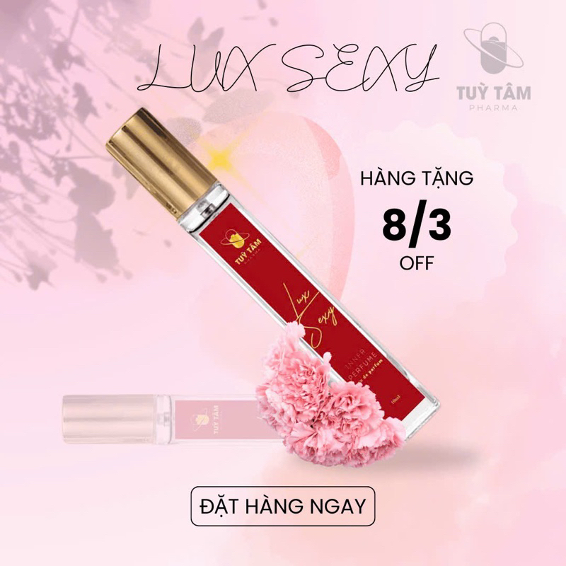 Nước hoa vùng kín Lux Inner Perfume lưu hương lâu giúp khử mùi hiệu quả của Tuỳ Tâm pharma dung tích 10ml.