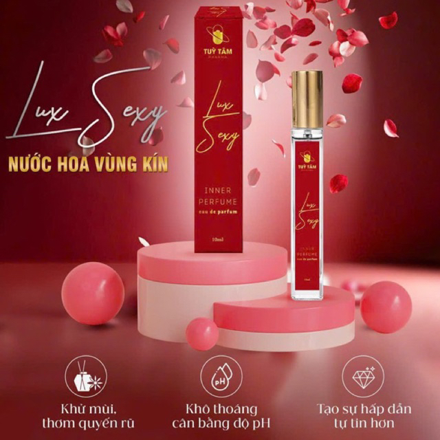 Nước hoa vùng kín Lux Inner Perfume lưu hương lâu giúp khử mùi hiệu quả của Tuỳ Tâm pharma dung tích 10ml.