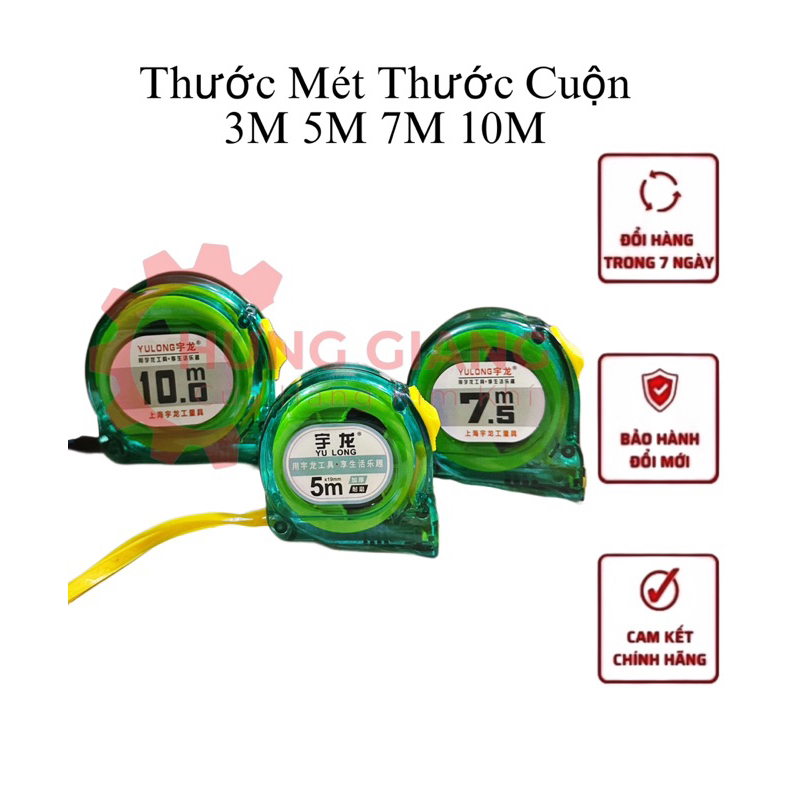 Thước Mét, Thước Cuộn 3m 5m 7m 10m Trong Suốt Thước Inox Hưng Giang