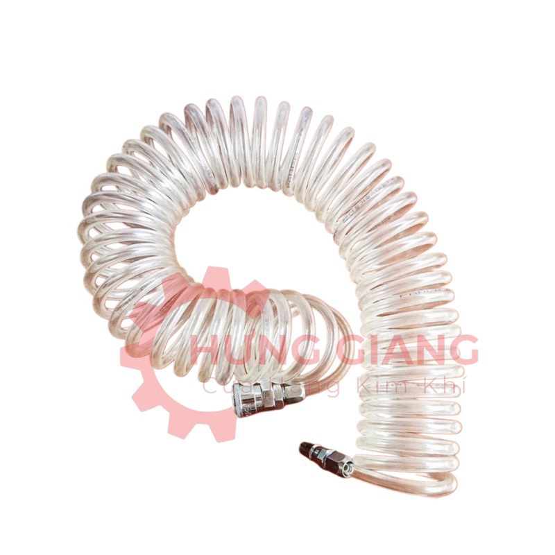 Dây Xoắn Khí Nén Dây PU Loại Chuẩn 3M 6M 9M 12M 15Mét phi8 phi10