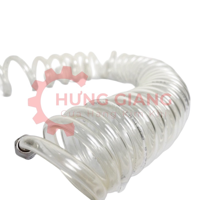 Dây Xoắn Khí Nén Dây PU Loại Chuẩn 3M 6M 9M 12M 15Mét phi8 phi10