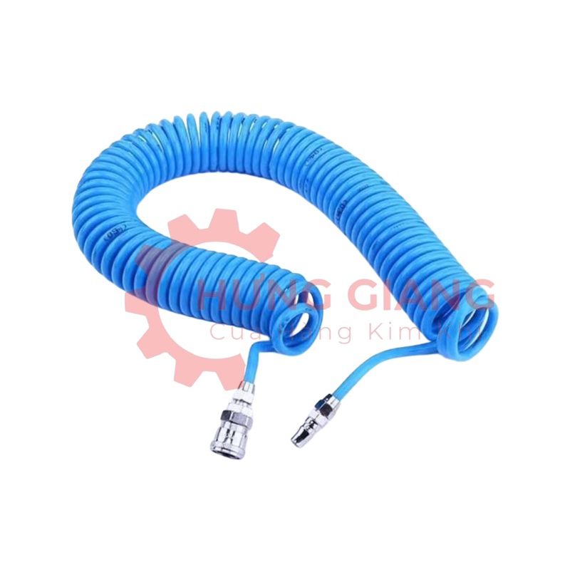 Dây Xoắn Khí Nén Dây PU Loại Chuẩn 3M 6M 9M 12M 15Mét phi8 phi10