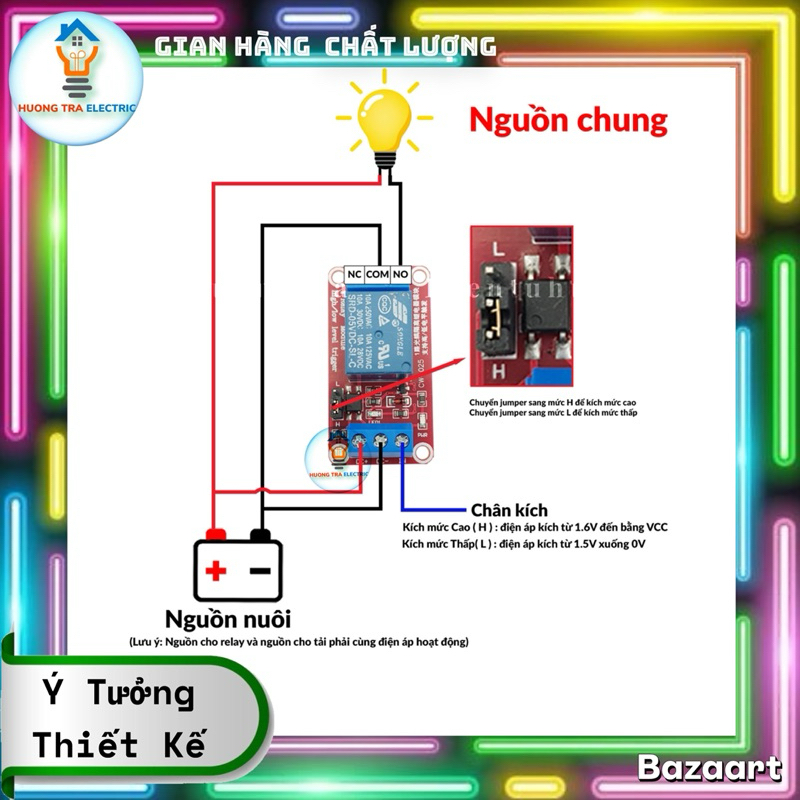 Module relay 5V 1 kênh có cách ly quang