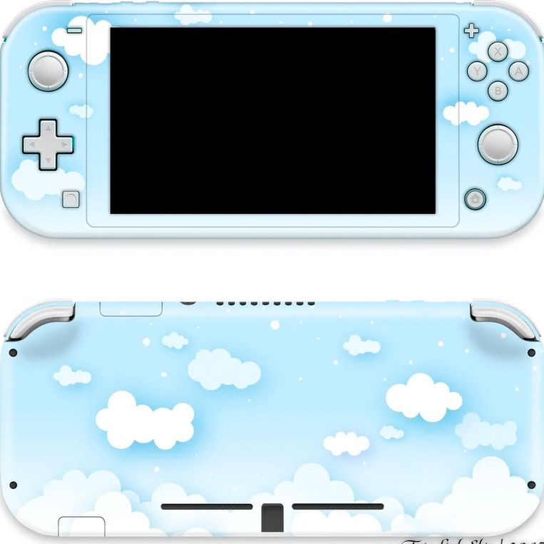 Skin decal dán Nintendo Switch Lite mẫu Màu Pastel mây trời xanh màu trời (đã cắt sẵn, dễ dán)