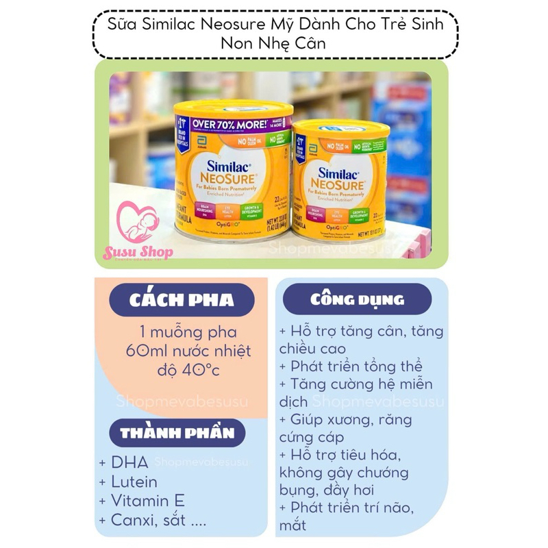 [DATE MỚI NHẤT 8/27] Sữa Similac Neosure 22k Tăng Cường AA DHA Và Sắt ...