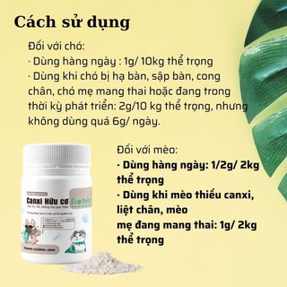 Canxi hữu cơ Ecopets - Bổ Sung Canxi, Hỗ Trợ Chắc Khỏe Xương Cho Chó Mèo