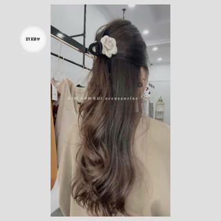set kẹp hoa trà bọc nhung 2 món phong cách tiểu thư nhẹ nhàng