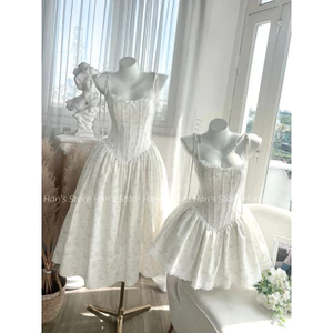 VÁY TIỂU THƯ HOA LAVENDER FORM CORSET DỄ THƯƠNG MẪN TIÊN HÈ 2026(ẢNH THẬT)