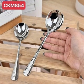 Thìa phở cán dài Chockmen [854] hoạ tiết kim cương inox 304