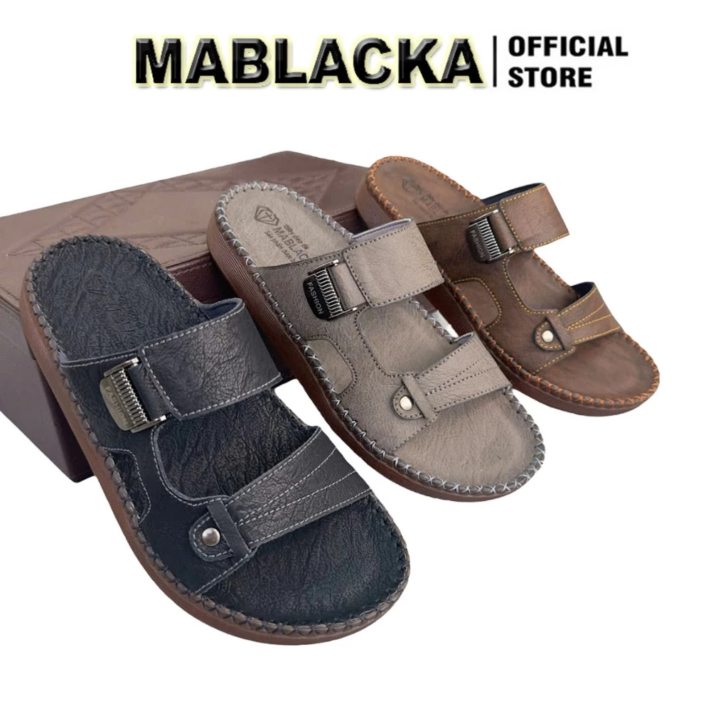 Dép da nam MABLACKA D72.1 nhìn tổng thể