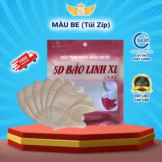 ( TẶNG 10 CHIẾC ) Thùng 600 chiếc khẩu trang 5D người lớn Bảo Linh XL chính hãng cao cấp chống nắng, chống tia UV.
