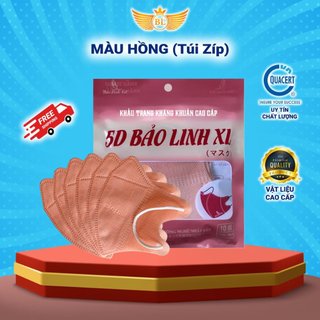 ( TẶNG 10 CHIẾC ) Thùng 600 chiếc khẩu trang 5D người lớn Bảo Linh XL chính hãng cao cấp chống nắng, chống tia UV.
