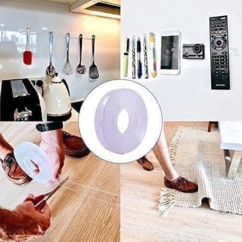 BĂNG DÍNH TRONG SUỐT 2 MẶT ĐA NĂNG - CUỘN 5M