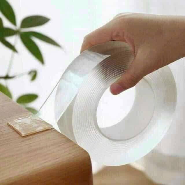BĂNG DÍNH TRONG SUỐT 2 MẶT ĐA NĂNG - CUỘN 5M
