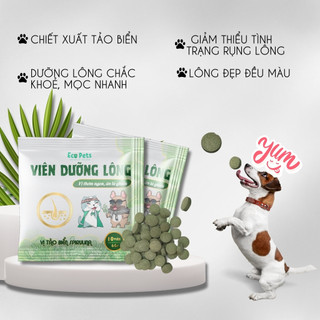 Viên Dưỡng Lông Cho Chó Mèo Ecopets - Hỗ Trợ Cải Thiện Tình Trạng Rụng Lông, Dưỡng Lông Sáng Bóng