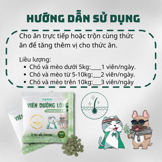 Viên Dưỡng Lông Cho Chó Mèo Ecopets - Hỗ Trợ Cải Thiện Tình Trạng Rụng Lông, Dưỡng Lông Sáng Bóng
