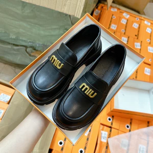 Giày lười nữ miu mũi tròn chất da mềm, loafer nữ tag đồng thời trang, giày búp bê nữ đế cao oxford 4cm êm chân