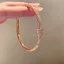 Vòng tay zircon mạ vàng hồng 18k sang trọng nhẹ nhàng đa năng thép titan cao cấp VT1