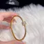 Vòng tay zircon mạ vàng hồng 18k sang trọng nhẹ nhàng đa năng thép titan cao cấp VT1