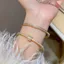 Vòng tay zircon mạ vàng hồng 18k sang trọng nhẹ nhàng đa năng thép titan cao cấp VT1