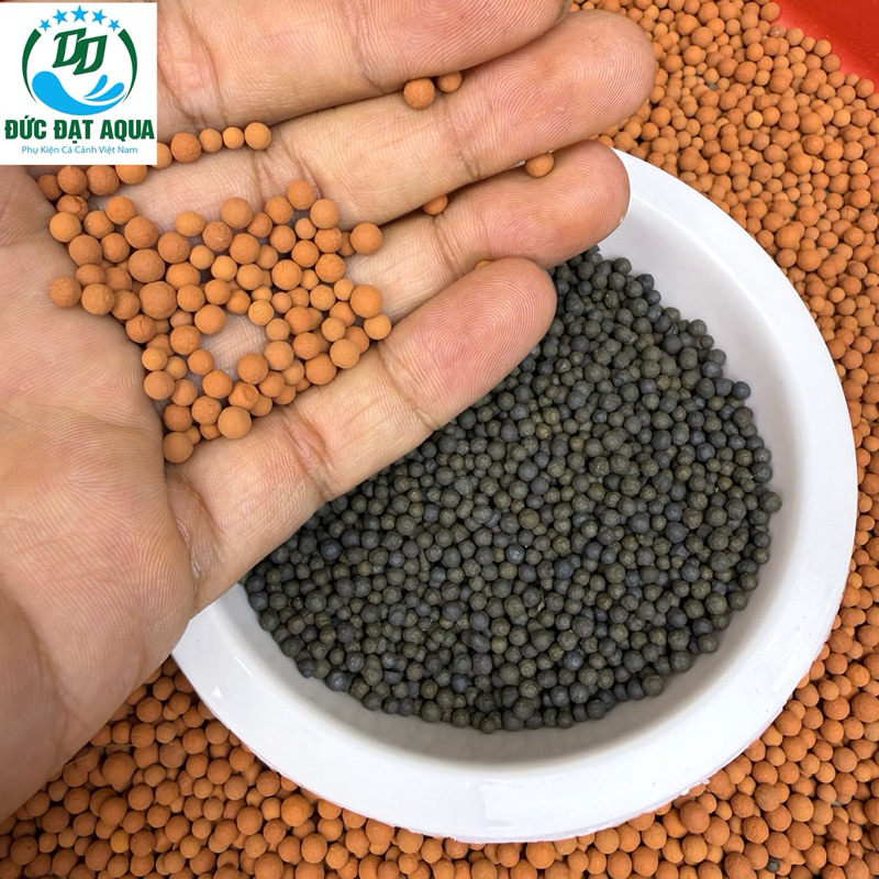 Gốm trải Nền bể cá thuỷ sinh 1kg- 5KG Dùng Trải Nền Bể Cá Cảnh màu đỏ và đen hạt cứng bất tử 5