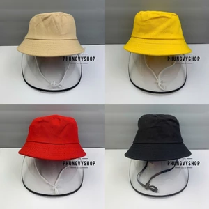 BÉ 2-5 Tuổi_Mũ chống giọt bắn chắn gió bụi mưa bucket tai bèo vành phungvyshop-nón / Bo "KIẾNG" TRUNG TRƠN/