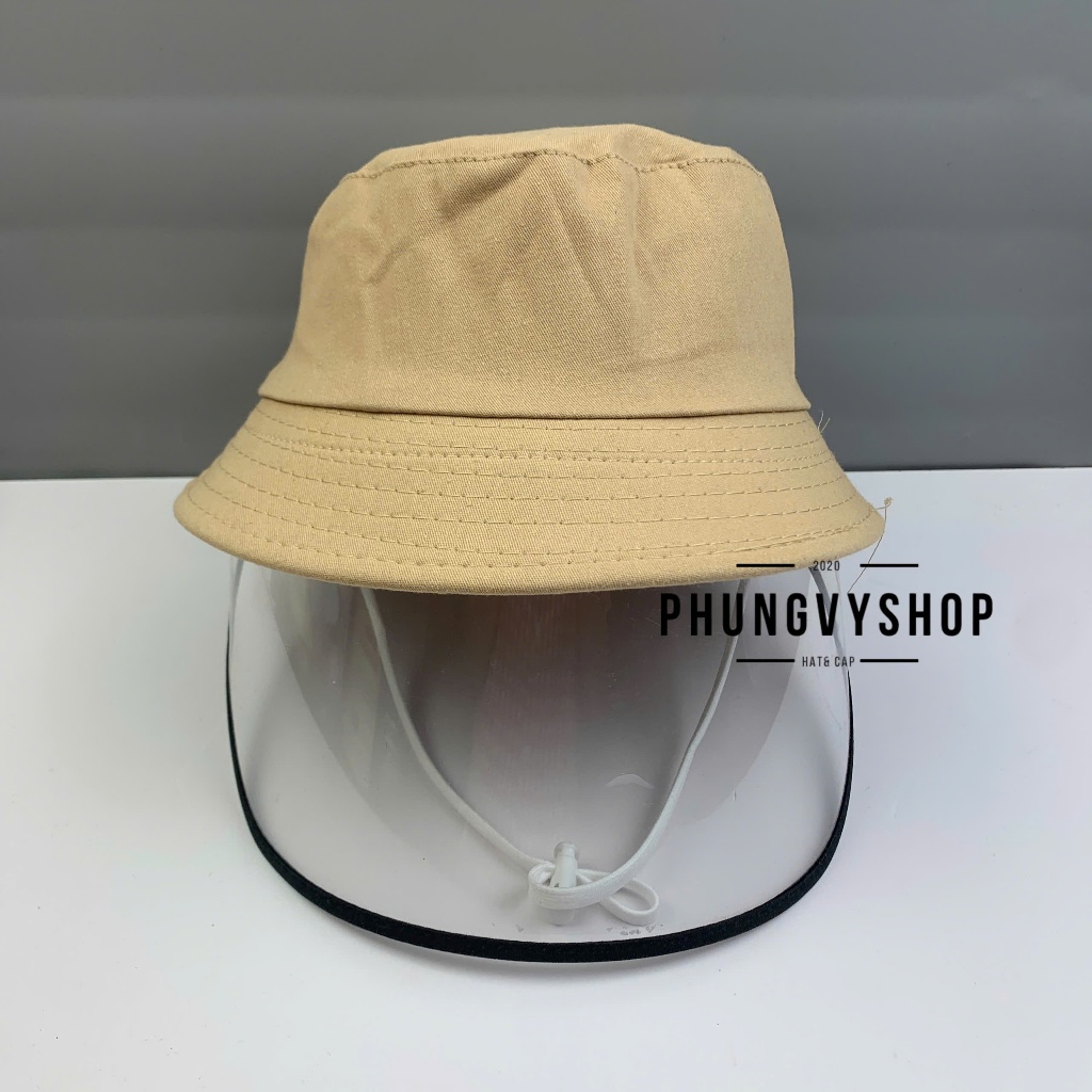 BÉ 2-5 Tuổi_Mũ chống giọt bắn chắn gió bụi mưa bucket tai bèo vành phungvyshop-nón / Bo "KIẾNG" TRUNG TRƠN/