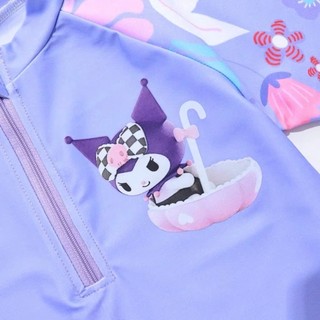 BK25 Đồ bơi bé gái BONBON KIDS dáng rời gồm áo+ quần đùi 2 lớp hoạ tiết Kurumi,bộ đồ đi tắm biển bé size 10- 45 kg