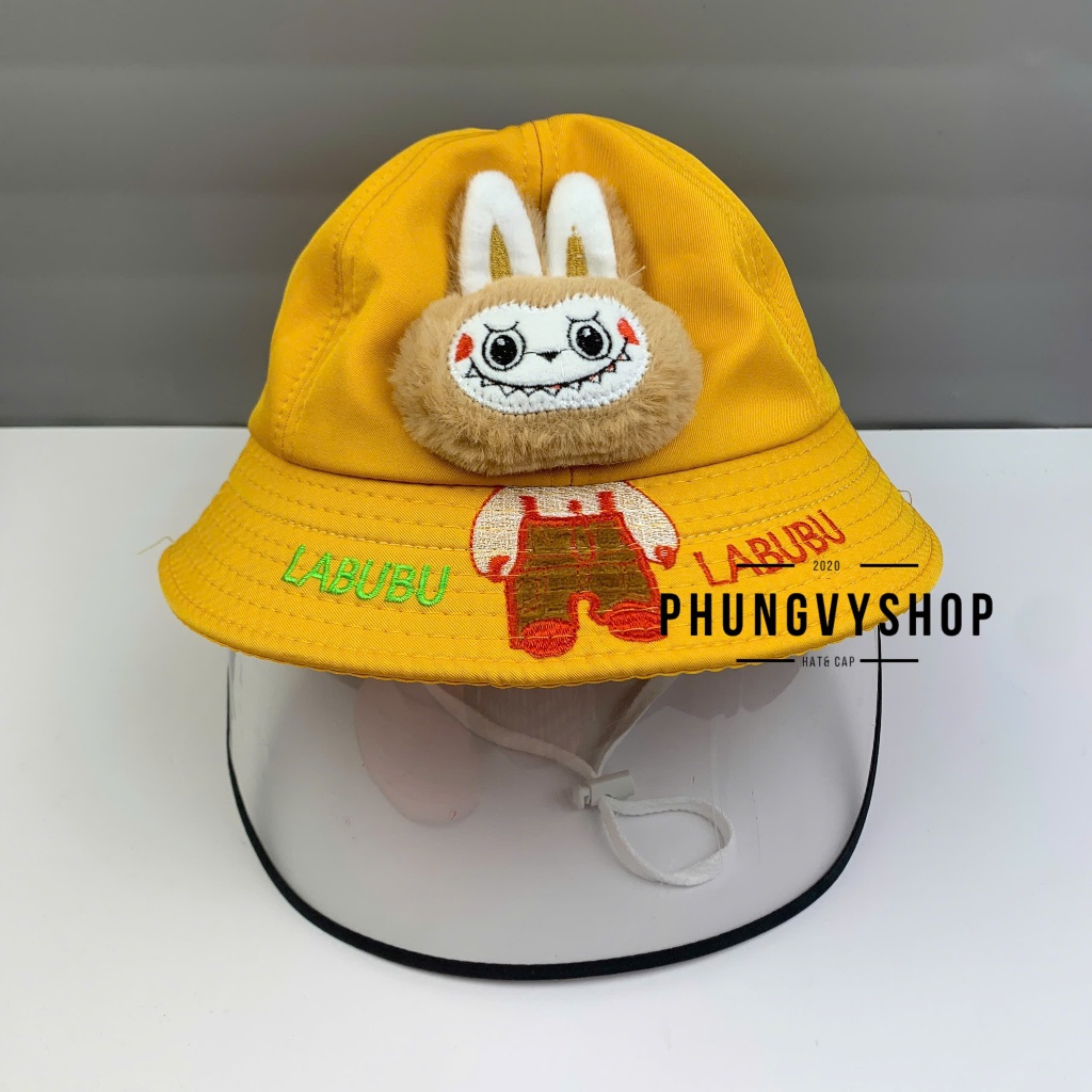 Có 2 Size 1-6 Tuổi_Mũ chống giọt bắn chắn gió bụi mưa bucket tai bèo vành phungvyshop-nón / Bo "KIẾNG" LABU TAI ĐỨNG/