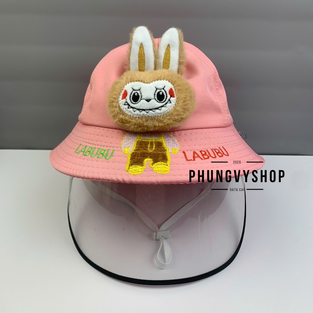 Có 2 Size 1-6 Tuổi_Mũ chống giọt bắn chắn gió bụi mưa bucket tai bèo vành phungvyshop-nón / Bo "KIẾNG" LABU TAI ĐỨNG/
