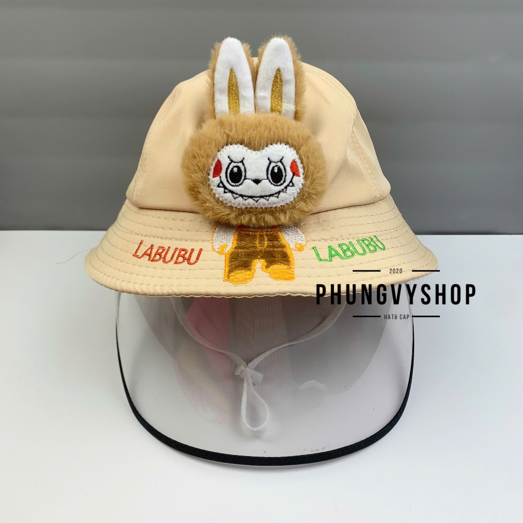 Có 2 Size 1-6 Tuổi_Mũ chống giọt bắn chắn gió bụi mưa bucket tai bèo vành phungvyshop-nón / Bo "KIẾNG" LABU TAI ĐỨNG/