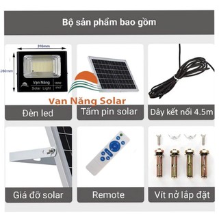 Đèn năng lương mặt trời Vạn Năng 100w ( led vàng )