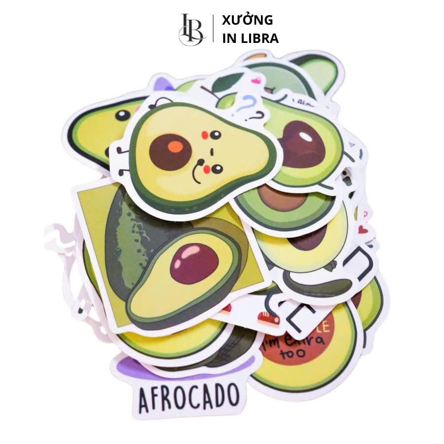 Set sticker bé bơ 20, 50,100 miếng trang trí LIBRA, miếng dán nón bảo ...