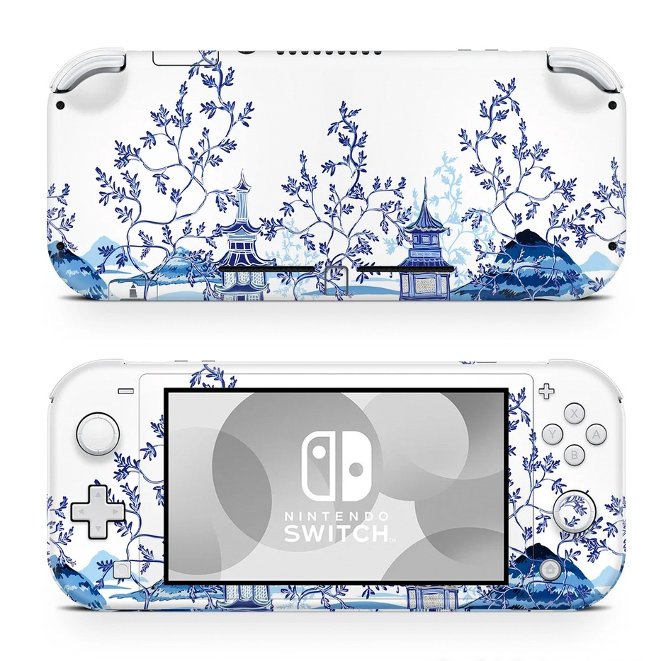 Skin decal dán Nintendo Switch Lite mẫu thủy mặc - ttm65 (đã cắt sẵn, dễ dán)