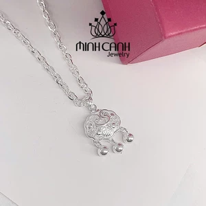 Dây Chuyền Bạc Nữ Khóa Trường Mệnh Bình An - Minh Canh Jewelry