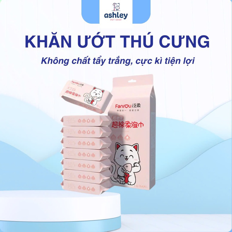 Khăn ướt thú cưng cao cấp tiện lợi mang theo